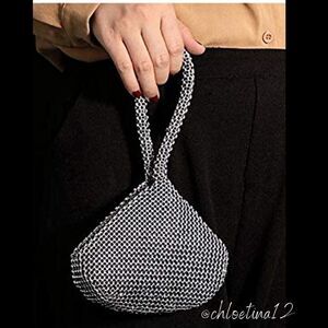 NEW Evening Bag Sparkly Purse Black/Silver or Gold